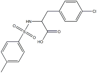 3-(4-chlorophenyl)-2-{[(4-methylphenyl)sulfonyl]amino}propanoic acid Struktur