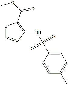 methyl 3-{[(4-methylphenyl)sulfonyl]amino}thiophene-2-carboxylate Struktur