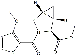 methyl (1S,2S,5R)-3-[(3-methoxy-2-thienyl)carbonyl]-3-azabicyclo[3.1.0]hexane-2-carboxylate Struktur