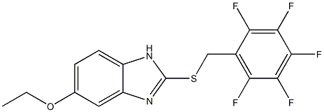 5-ethoxy-2-[(2,3,4,5,6-pentafluorobenzyl)thio]-1H-benzo[d]imidazole Struktur