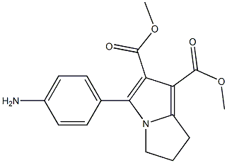 dimethyl 5-(4-aminophenyl)-2,3-dihydro-1H-pyrrolizine-6,7-dicarboxylate Struktur