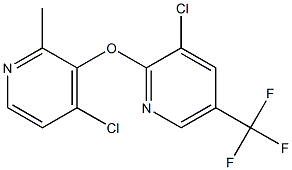 4-chloro-3-{[3-chloro-5-(trifluoromethyl)-2-pyridinyl]oxy}-2-methylpyridine Struktur