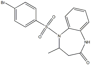 5-[(4-bromophenyl)sulfonyl]-4-methyl-1,3,4,5-tetrahydro-2H-1,5-benzodiazepin-2-one Struktur