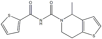 N5-(2-thienylcarbonyl)-4-methyl-4,5,6,7-tetrahydrothieno[3,2-c]pyridine-5-carboxamide Struktur