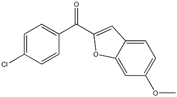 (4-chlorophenyl)(6-methoxybenzo[b]furan-2-yl)methanone Struktur