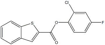 2-chloro-4-fluorophenyl benzo[b]thiophene-2-carboxylate Struktur