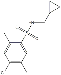 N1-cyclopropylmethyl-4-chloro-2,5-dimethylbenzene-1-sulfonamide Struktur