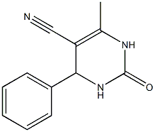 6-methyl-2-oxo-4-phenyl-1,2,3,4-tetrahydropyrimidine-5-carbonitrile Struktur