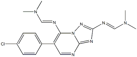 N'-(6-(4-chlorophenyl)-2-{[(dimethylamino)methylene]amino}[1,2,4]triazolo[1,5-a]pyrimidin-7-yl)-N,N-dimethyliminoformamide Struktur