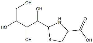 2-(1,2,3,4-tetrahydroxybutyl)-1,3-thiazolane-4-carboxylic acid Struktur