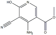 methyl 4-amino-5-cyano-6-hydroxynicotinate Struktur