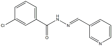 3-chloro-N'-[(E)-3-pyridinylmethylidene]benzenecarbohydrazide Struktur