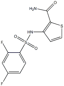 3-{[(2,4-difluorophenyl)sulfonyl]amino}thiophene-2-carboxamide Struktur