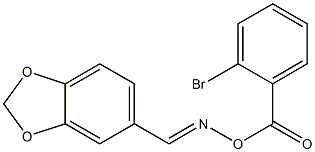 5-({[(2-bromobenzoyl)oxy]imino}methyl)-1,3-benzodioxole Struktur