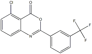 5-chloro-2-[3-(trifluoromethyl)phenyl]-4H-3,1-benzoxazin-4-one Struktur