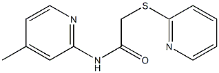 N1-(4-methyl-2-pyridyl)-2-(2-pyridylthio)acetamide Struktur