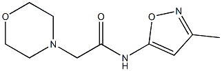 N-(3-methyl-5-isoxazolyl)-2-morpholinoacetamide Struktur