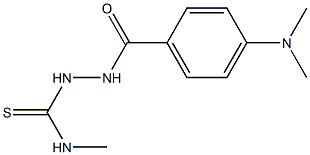 N1-methyl-2-[4-(dimethylamino)benzoyl]hydrazine-1-carbothioamide Struktur