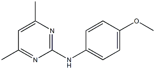 N-(4-methoxyphenyl)-4,6-dimethyl-2-pyrimidinamine Struktur