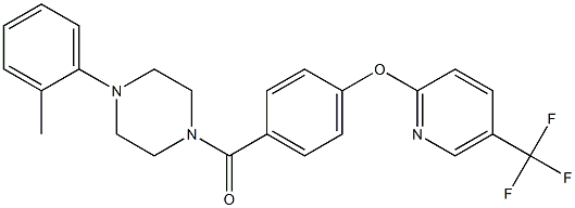 [4-(2-methylphenyl)piperazino](4-{[5-(trifluoromethyl)-2-pyridinyl]oxy}phenyl)methanone Struktur