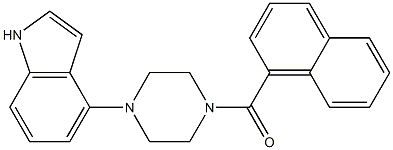 [4-(1H-indol-4-yl)piperazino](1-naphthyl)methanone Struktur