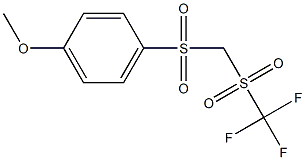 (4-methoxyphenyl)(dioxo){[(trifluoromethyl)sulfonyl]methyl}-lambda~6~-sulfane Struktur