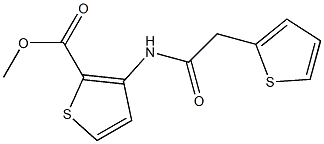 methyl 3-{[2-(2-thienyl)acetyl]amino}thiophene-2-carboxylate Struktur