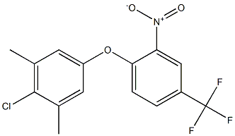 2-chloro-1,3-dimethyl-5-[2-nitro-4-(trifluoromethyl)phenoxy]benzene Struktur