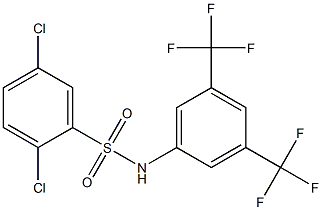 N1-[3,5-di(trifluoromethyl)phenyl]-2,5-dichlorobenzene-1-sulfonamide Struktur