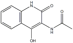 N1-(4-hydroxy-2-oxo-1,2-dihydroquinolin-3-yl)acetamide Struktur