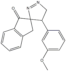 4',5'-dihydro-4'-(5-methoxyphenyl)spiro[indene-2(1H),3'-[3H]pyrazole]-1-one Struktur