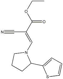 ethyl 2-cyano-3-[2-(2-thienyl)tetrahydro-1H-pyrrol-1-yl]acrylate Struktur