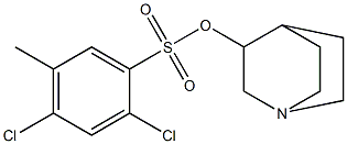 1-azabicyclo[2.2.2]oct-3-yl 2,4-dichloro-5-methylbenzenesulfonate Struktur