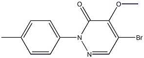 5-bromo-4-methoxy-2-(4-methylphenyl)-3(2H)-pyridazinone Struktur