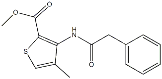 methyl 4-methyl-3-[(2-phenylacetyl)amino]-2-thiophenecarboxylate Struktur