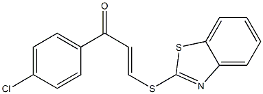 3-(1,3-benzothiazol-2-ylthio)-1-(4-chlorophenyl)prop-2-en-1-one Struktur