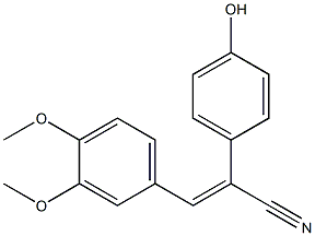 3-(3,4-dimethoxyphenyl)-2-(4-hydroxyphenyl)acrylonitrile Struktur