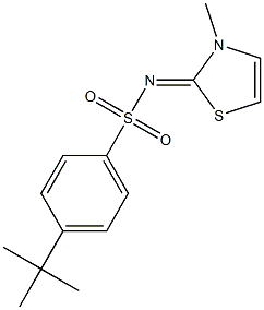 4-(tert-butyl)-N-[3-methyl-1,3-thiazol-2(3H)-yliden]benzenesulfonamide Struktur