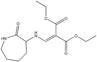 diethyl 2-{[(2-oxoazepan-3-yl)amino]methylidene}malonate Struktur