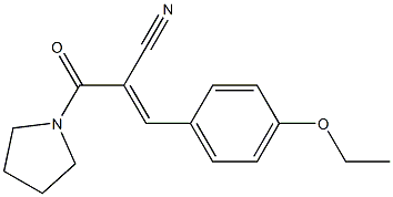 3-(4-ethoxyphenyl)-2-(tetrahydro-1H-pyrrol-1-ylcarbonyl)acrylonitrile Struktur