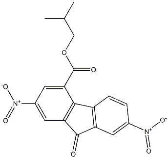 isobutyl 2,7-dinitro-9-oxo-9H-fluorene-4-carboxylate Struktur