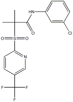 N1-(3-chlorophenyl)-2-methyl-2-{[5-(trifluoromethyl)-2-pyridyl]sulfonyl}propanamide Struktur