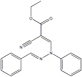 ethyl 3-(2-benzylidene-1-phenylhydrazino)-2-cyanoacrylate Struktur