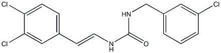 N-(3-chlorobenzyl)-N'-(3,4-dichlorostyryl)urea Struktur