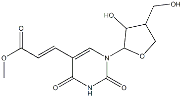 methyl 3-{1-[3-hydroxy-4-(hydroxymethyl)tetrahydrofuran-2-yl]-2,4-dioxo-1,2,3,4-tetrahydropyrimidin-5-yl}acrylate Struktur