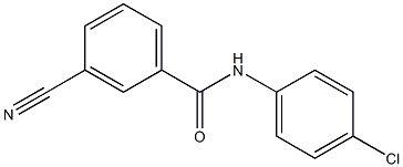 N-(4-chlorophenyl)-3-cyanobenzenecarboxamide Struktur