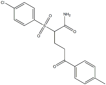 2-[(4-chlorophenyl)sulfonyl]-5-(4-methylphenyl)-5-oxopentanamide Struktur