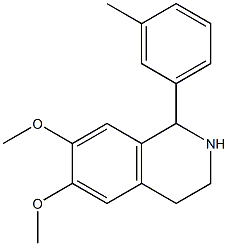 6,7-dimethoxy-1-(3-methylphenyl)-1,2,3,4-tetrahydroisoquinoline Struktur