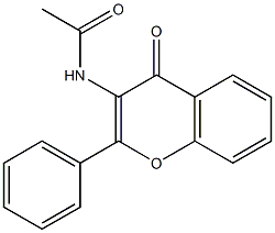 N1-(4-oxo-2-phenyl-4H-chromen-3-yl)acetamide Struktur