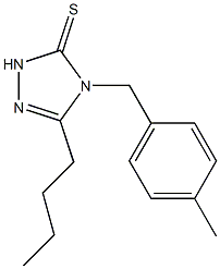 5-butyl-4-(4-methylbenzyl)-2,4-dihydro-3H-1,2,4-triazole-3-thione Struktur